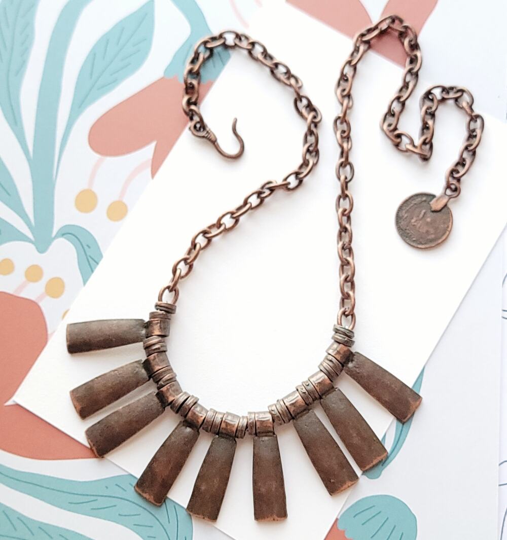 Renoir Copper Gladiator Bib Necklace